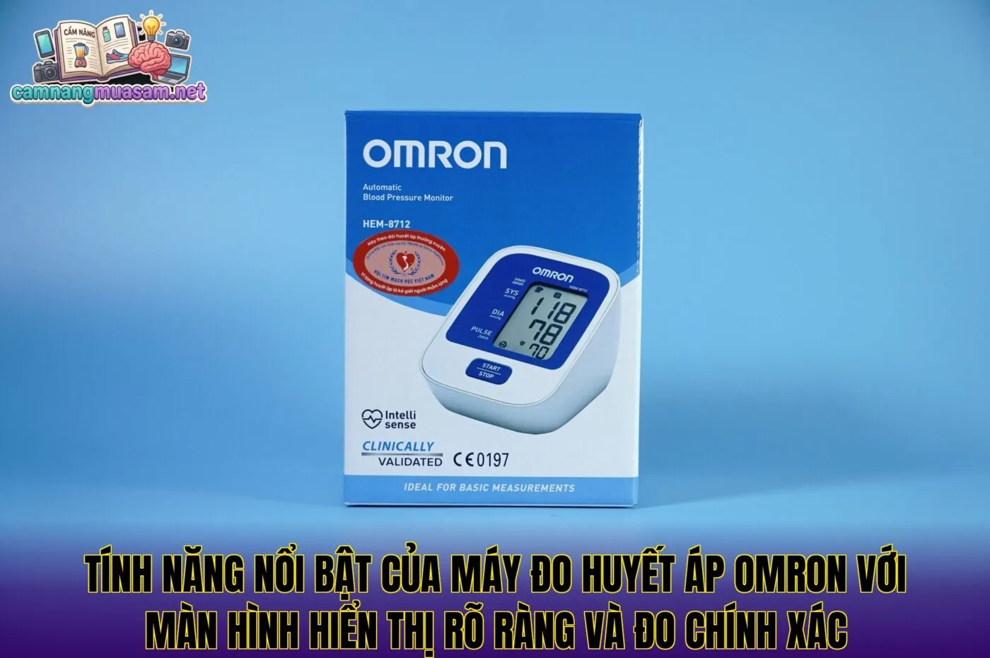 Tính năng nổi bật của máy đo huyết áp Omron với màn hình hiển thị rõ ràng và đo chính xác