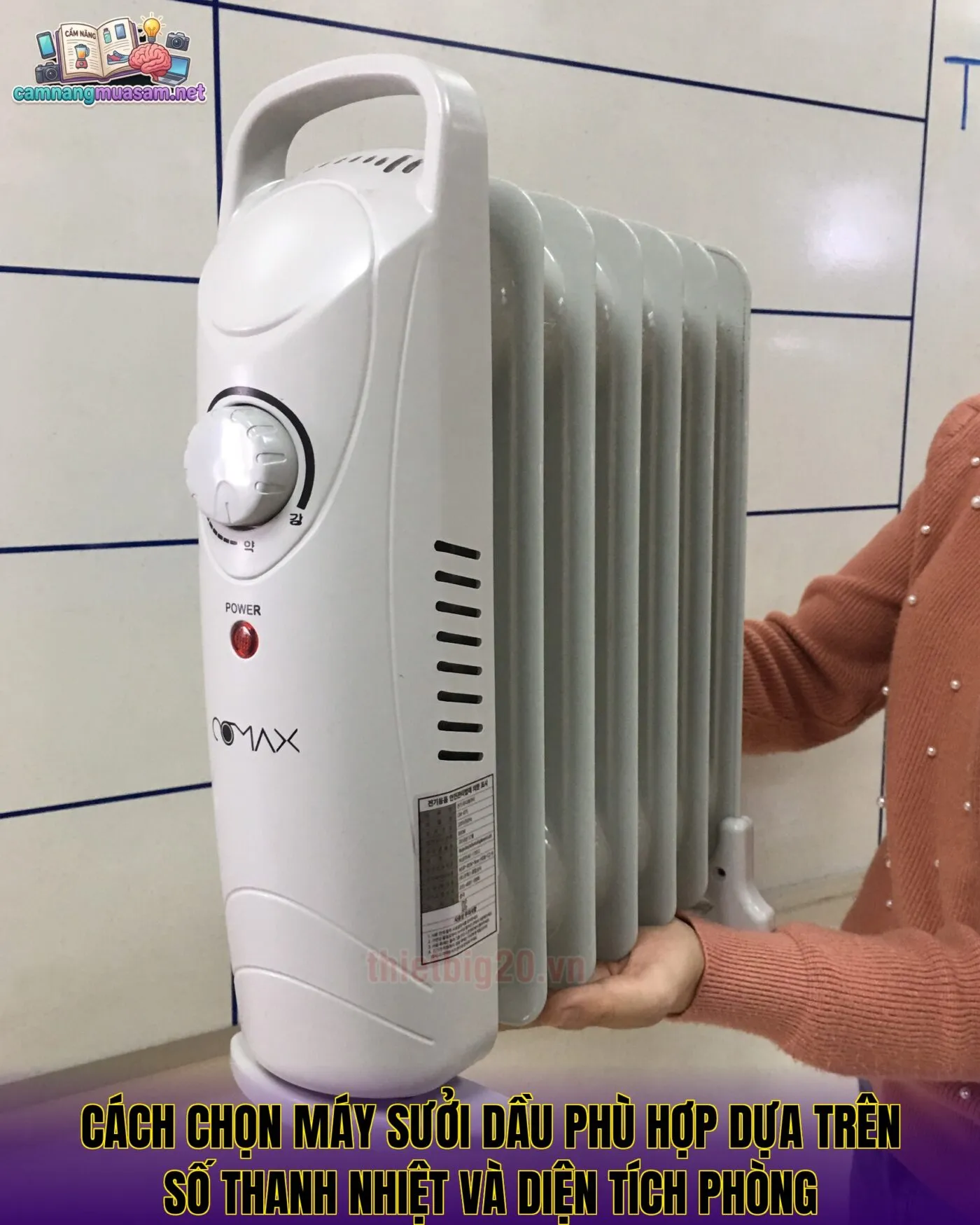 Cách chọn máy sưởi dầu phù hợp dựa trên số thanh nhiệt và diện tích phòng