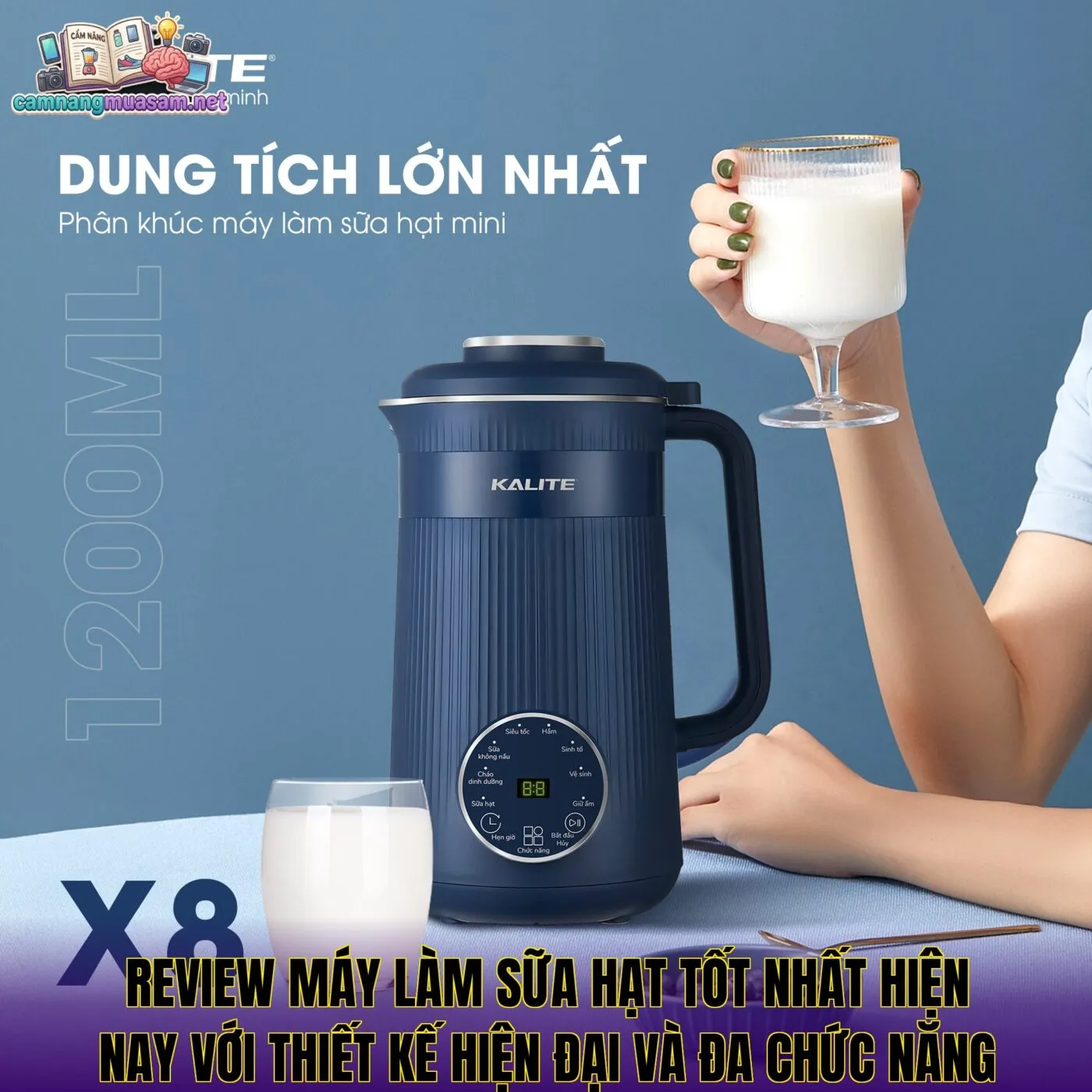 Review máy làm sữa hạt tốt nhất hiện nay với thiết kế hiện đại và đa chức năng