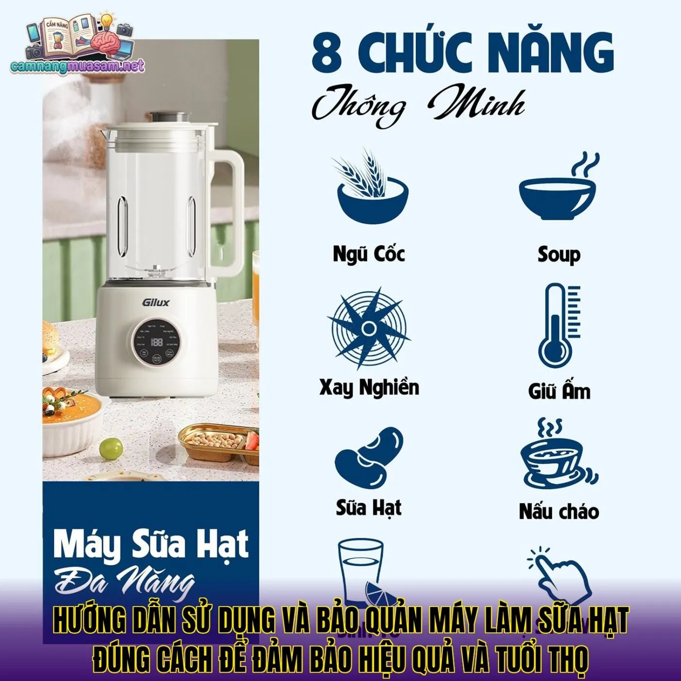 Hướng dẫn sử dụng và bảo quản máy làm sữa hạt đúng cách để đảm bảo hiệu quả và tuổi thọ