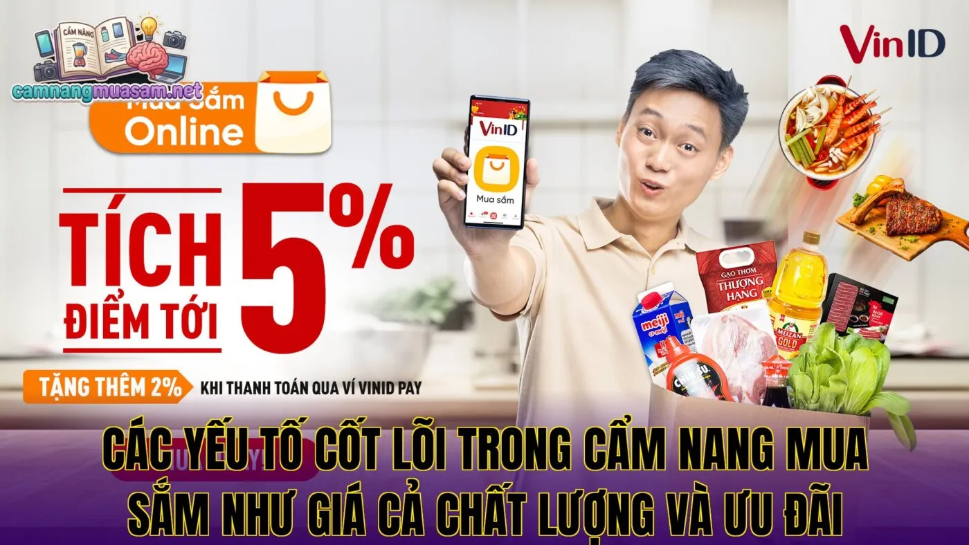 Các yếu tố cốt lõi trong cẩm nang mua sắm như giá cả chất lượng và ưu đãi