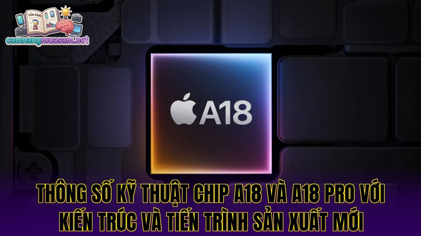 Thông số kỹ thuật chip A18 và A18 Pro với kiến trúc và tiến trình sản xuất mới