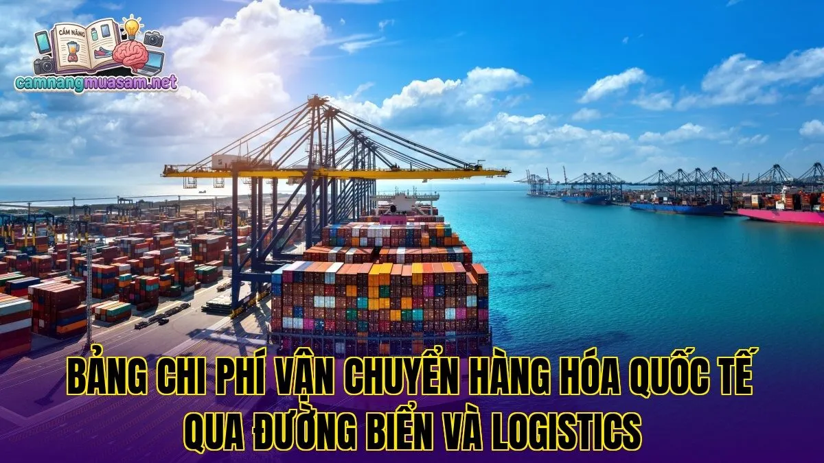 Bảng chi phí vận chuyển hàng hóa quốc tế qua đường biển và logistics