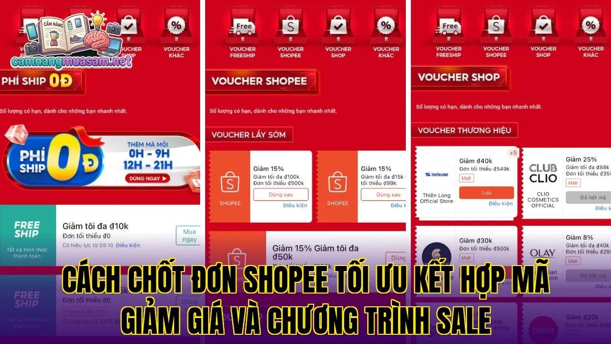 Cách chốt đơn Shopee tối ưu kết hợp mã giảm giá và chương trình sale