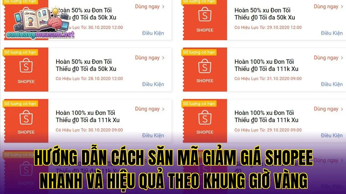 Hướng dẫn cách săn mã giảm giá Shopee nhanh và hiệu quả theo khung giờ vàng