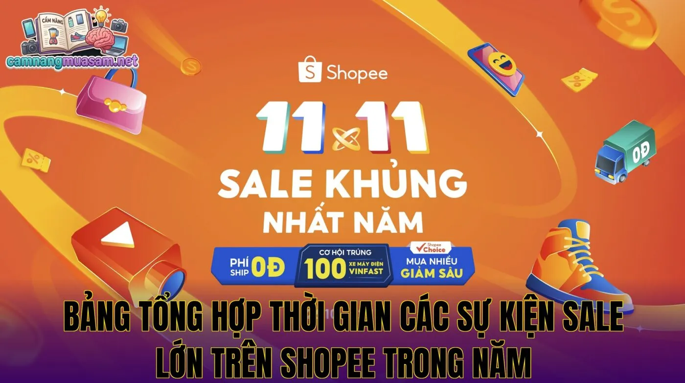 Bảng tổng hợp thời gian các sự kiện sale lớn trên Shopee trong năm