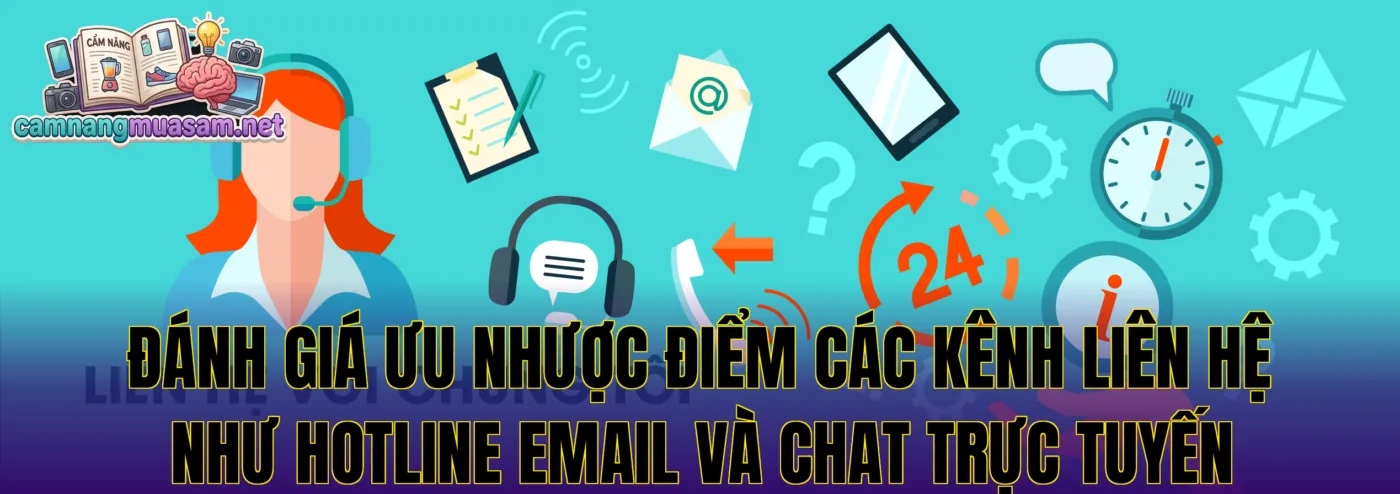 Đánh giá ưu nhược điểm các kênh liên hệ như hotline email và chat trực tuyến