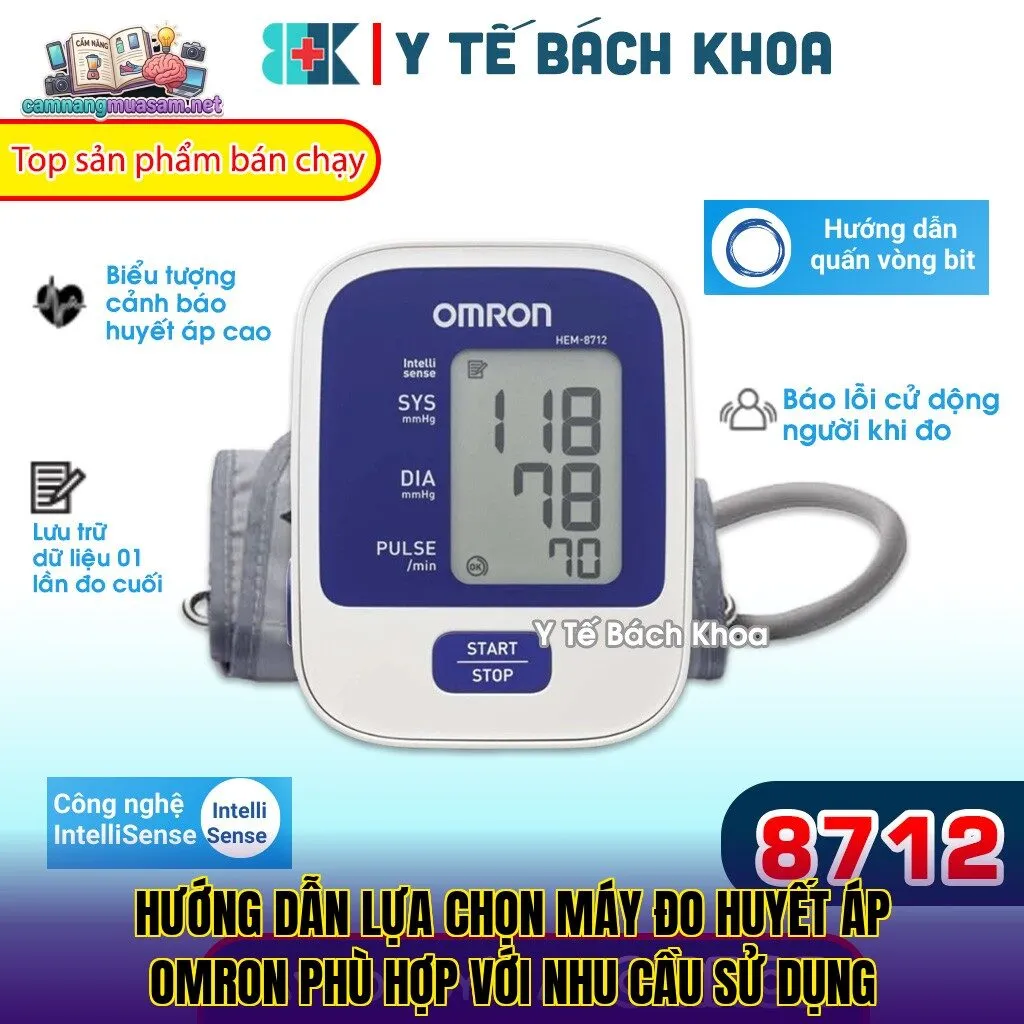 Hướng dẫn lựa chọn máy đo huyết áp Omron phù hợp với nhu cầu sử dụng