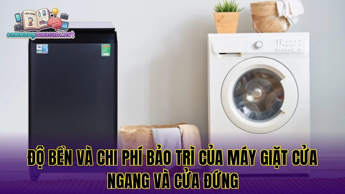 Độ bền và chi phí bảo trì của máy giặt cửa ngang và cửa đứng