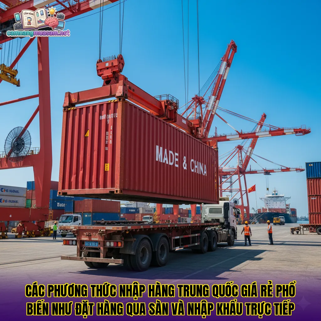 Các phương thức nhập hàng Trung Quốc giá rẻ phổ biến như đặt hàng qua sàn và nhập khẩu trực tiếp