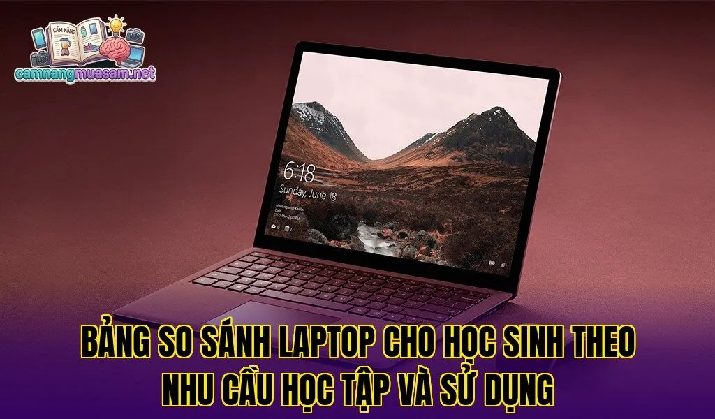 Bảng so sánh laptop cho học sinh theo nhu cầu học tập và sử dụng