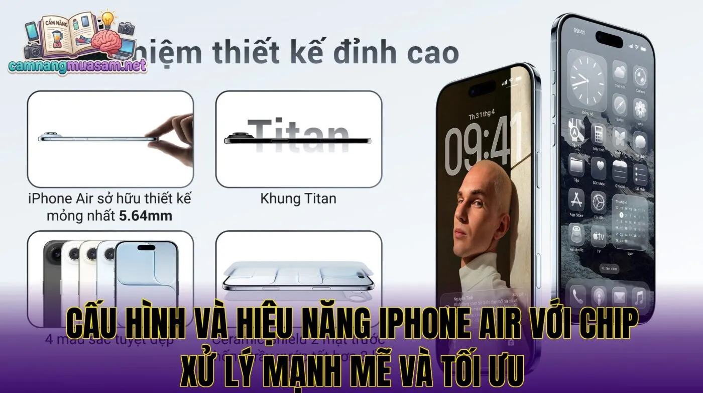 Cấu hình và hiệu năng iPhone Air với chip xử lý mạnh mẽ và tối ưu