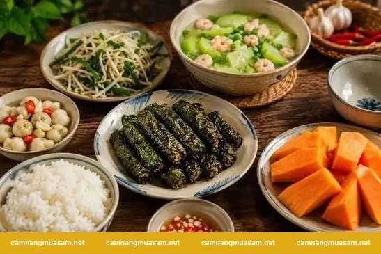 Bữa Cơm Tối 120 Nghìn Bò Cuốn Lá Lốt Canh Bí Xanh Gồm Những Gì